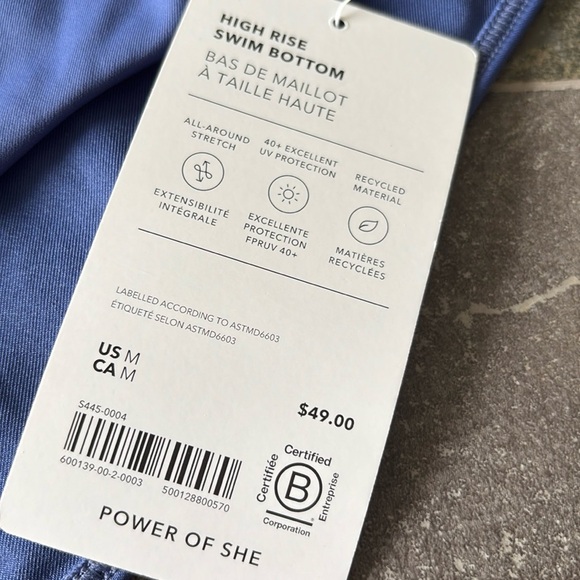 NWT Athleta Set of Seabreeze Dusk Top & High Rise Bikini Bottom Size Medium - Picture 8 of 11